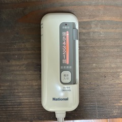 【電気毛布】National ナショナル 特選かけ毛布 DB-KM5L コントローラ付／温度調節5段階／自動切表示／取扱説明書・箱あり　ブランケット 暖房 冬支度 省エネ あったか 寝具 パナソニック系レトロ ひざ掛け 防寒 リビング ベッド 在宅 ワンルーム 受験対策 速暖の画像