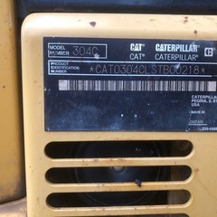 CAT304C CR 0.2BH ユンボ　アワー約4000hの画像