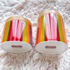 スタジオクリップ ARTIGA カラフル 木蓋　キャニスター セットの画像