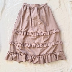 しまむらフリルロングスカートの画像