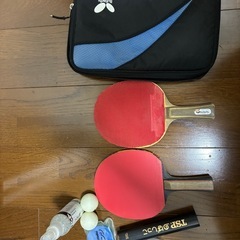 卓球ラケット2本ケース備品付きの画像