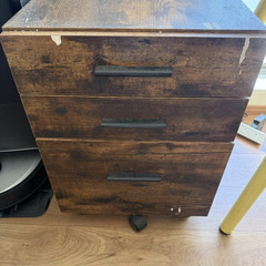 【ニトリ】ワゴン・キャビネット（N ステイン F40） 収納,引き出しの画像