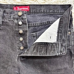 Supreme ストーンウォッシュ スリムジーンズ ブラック 30の画像