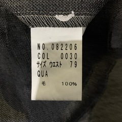 ウエスト79毛100%スラックスの画像