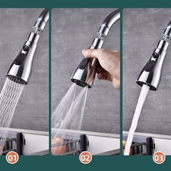 ●『蛇口切り替えホース』 3段階回転式 ●の画像