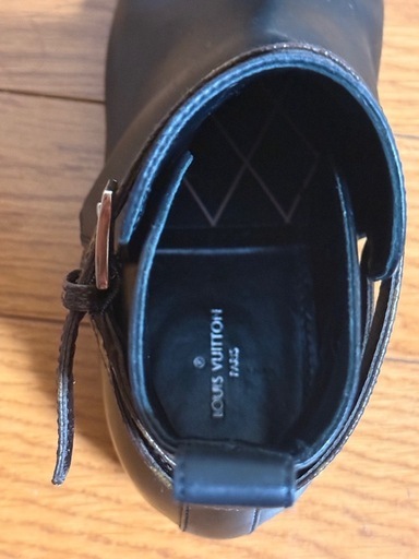 LOUIS VUITTON ルイヴィトン モノグラム アンクルレザーブーツ ブラック  36 