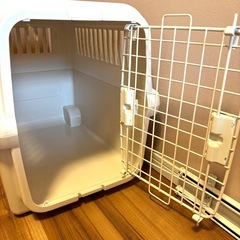 犬用ポータブルケージ リッチェル キャンピングキャリー L アイボリー 共通グッズ ペット お散歩 生活グッズ ペットハウスの画像