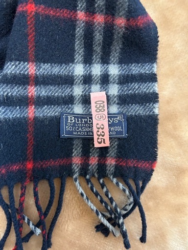 バーバリーBURBERRYマフラーストールショールスカーフネイビー紺色系
