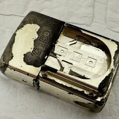火花のみ確認済み 現状品 ZIPPO TIME LITE Ⅶ ジッポーライター タイムライト 紺 喫煙具 オイルライター 時計 札幌市 白石店 の画像
