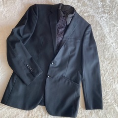 美品　はるやまメンズ　ブラックスーツ　上下セットの画像