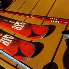 スキー３点セット　アトミック板１６０cm　ブーツHEAD26cm　ポール105センチの画像