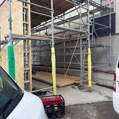 札幌市北区！！楔足場ガレージ建設中！是非見学して下さい。！…