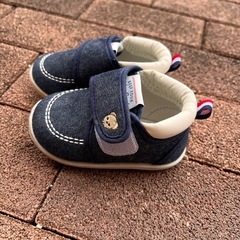 【中古】キッズ/13.0cm/スニーカー/靴/紺色の画像