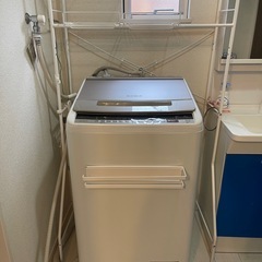 洗濯機上収納の画像