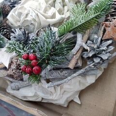 未使用 クリスマスリース 直径約36cm 飾り X'mas リース 装飾用品 Christmas 札幌 北20条店の画像