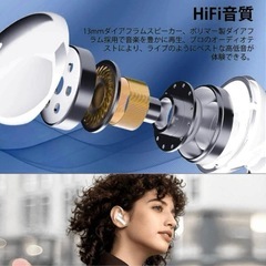 新品❤️ イヤホン Bluetooth ワイヤレスイヤホン LangRay 白 ホワイトの画像