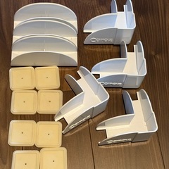 カラズベビーサークルミントグリーン＆ホワイト9枚セットの画像