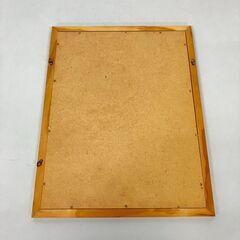 stp-3557　ウォールミラー　縦45×横35cm　壁掛け　長方形　鏡　ミラー　木製フレーム　木枠　一面鏡　スクエアの画像