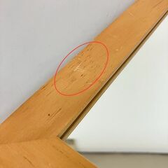 stp-3557　ウォールミラー　縦45×横35cm　壁掛け　長方形　鏡　ミラー　木製フレーム　木枠　一面鏡　スクエアの画像