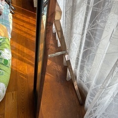 全身鏡 木目調の画像