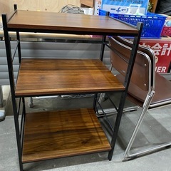 ⭐️土日元気に営業中‼️⭐️ ３段ラック(ブラウン)の画像