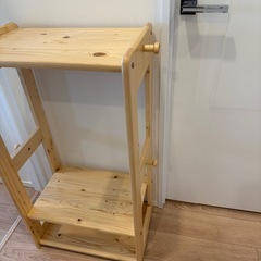 天然木 ハンガーラック の画像