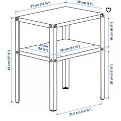 IKEA KNARREVIK サイドテーブル 2段の画像