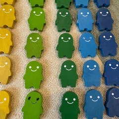 木製ドミノ　カラフルの画像