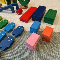木製ドミノ　カラフルの画像
