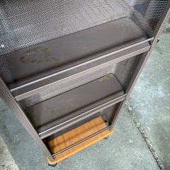 ⭐️土日元気に営業中‼️⭐️ サビ・取れないシミ・汚れ有り❗️ キッチンワゴン(ブラウン)の画像