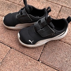 【中古】プーマ/子供用/15.0cm/黒/スニーカー/靴の画像