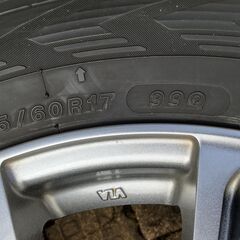 スタッドレス24年製　225/60R17　YOKOHAMA　iceGUARD G075  4本 ホイール付きの画像