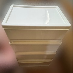 4段衣装ケース 白の画像