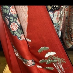 着物　振袖、帯の2点の画像