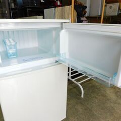 【JM878】Abitelax アビテラックス 冷蔵庫 ホワイトストライプ AR-100E-W [96L /2ドア /右開きタイプ] [冷凍室 30L]の画像