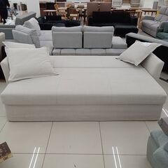 ★リユースのサカイ日立店★HJ8281 IKEA 3人掛けソファ オフホワイト H45～77×D100～145×W225 クリーニング済み の画像