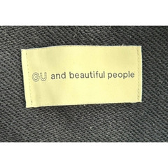 美品 GU × beautiful people サイドラインフルジップパーカー S ネイビー ユニセックスの画像