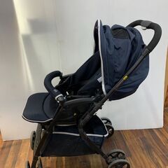  西松屋チェーン スマートエンジェル ベビーカー A型 両対面式 ベビー キッズ ネイビーの画像