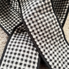 らくーな本舗【エアリコ】抱っこ紐ギンガムチェック黒の画像