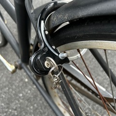 26インチ　黒　自転車　カゴ付き　3段ギア　中古の画像