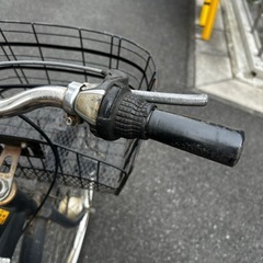 26インチ　黒　自転車　カゴ付き　3段ギア　中古の画像