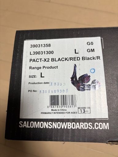 スノーボード　　SALOMON　バインディング　