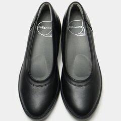 使用1回！fitfit レザーバレエスニーカーLITE 24cm ブラックの画像