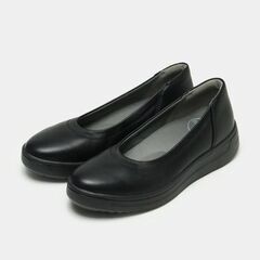 使用1回！fitfit レザーバレエスニーカーLITE 24cm ブラックの画像