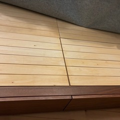 無印　ウォールナットベッドフレーム　セミダブル　マットレスセットの画像