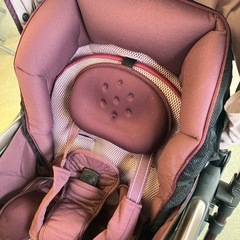 サ2511-189 Aprica ソラリア 両対面式ベビーカー 乳母車SG基準 A形 1ヶ月〜36ヶ月頃まで パープル チェック柄 キズ汚れ有りの画像