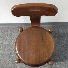 △ 木製スツール  丸イス 木製イス 椅子 イス スツール キズ、汚れありの画像