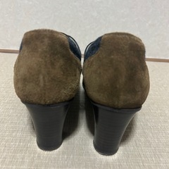 REGALリーガルブラウン・ネイビーモンクストラップパンプス23.5㎝の画像