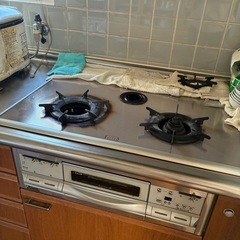 Rinnai　サンウェーブ　システムキッチン　ウッド調　木目　ステンレスの画像