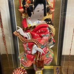 羽子板　ガラスケース入りの画像